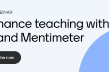 Skärmklipp som visar en grafisk banner om Mentimeters webbinarium.