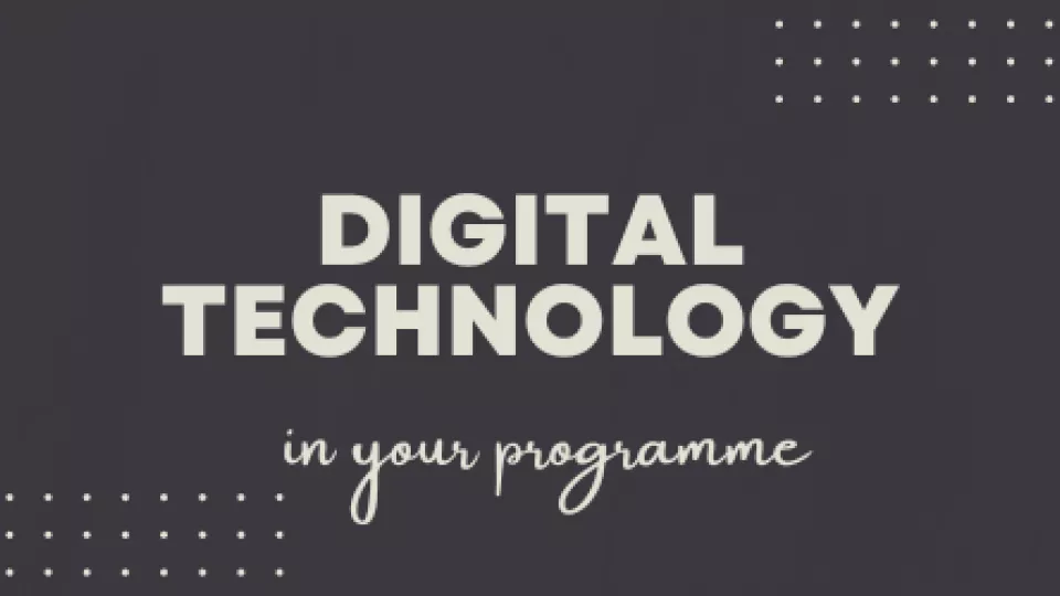 A graphical course banner for Digital Technology in your programme