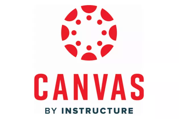 Logo for the learning platform Canvas in red and white.