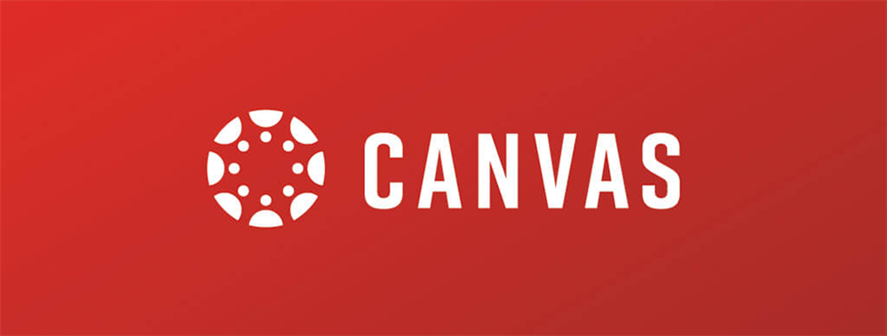 Logotyp för lärplattformen Canvas i rött och vitt.