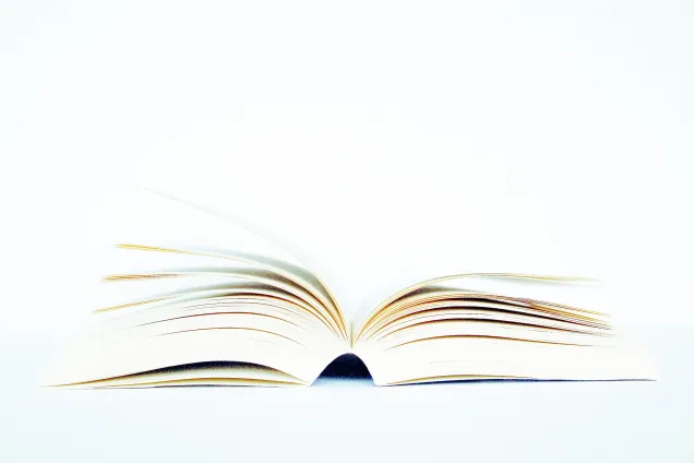 Bild som visar en öppen bok.